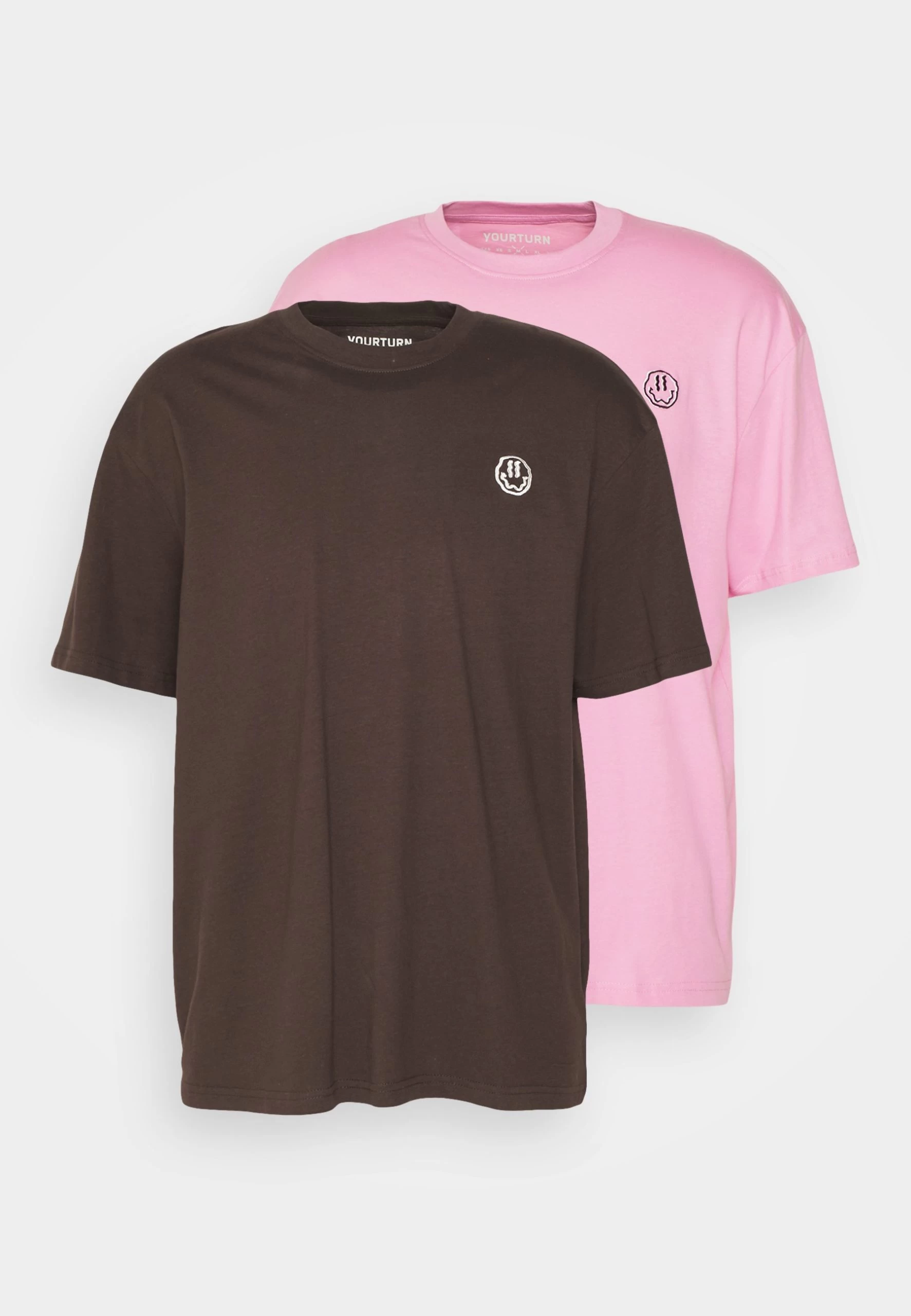 YOURTURN Unisex 2 Pack - T-Shirt Imprimé - Brown Pink 6 YOURTURN Unisex 2 Pack - T-Shirt Imprimé - Brown Pink – Image 6