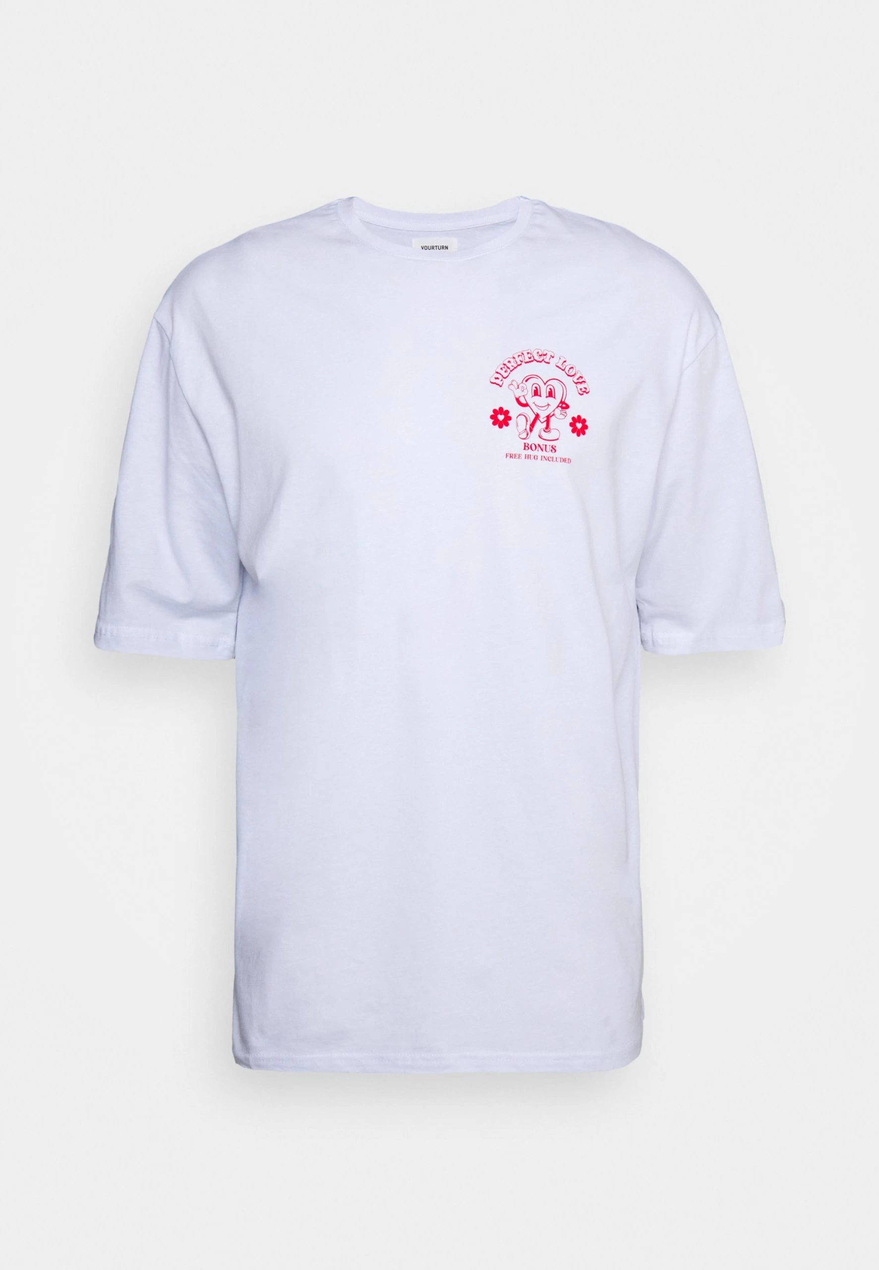 YOURTURN Heart Graphic Backprint Tee Unisex - T-Shirt Imprimé - White 1 YOURTURN Heart Graphic Backprint Tee Unisex - T-Shirt Imprimé - White