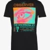 YOURTURN Unisex Observer - T-Shirt Imprimé - Black