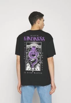 YOURTURN Dragon Graphic Tee Unisex - T-Shirt Imprimé - Black