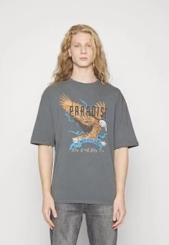 YOURTURN Unisex - T-Shirt Imprimé - Mottled Black