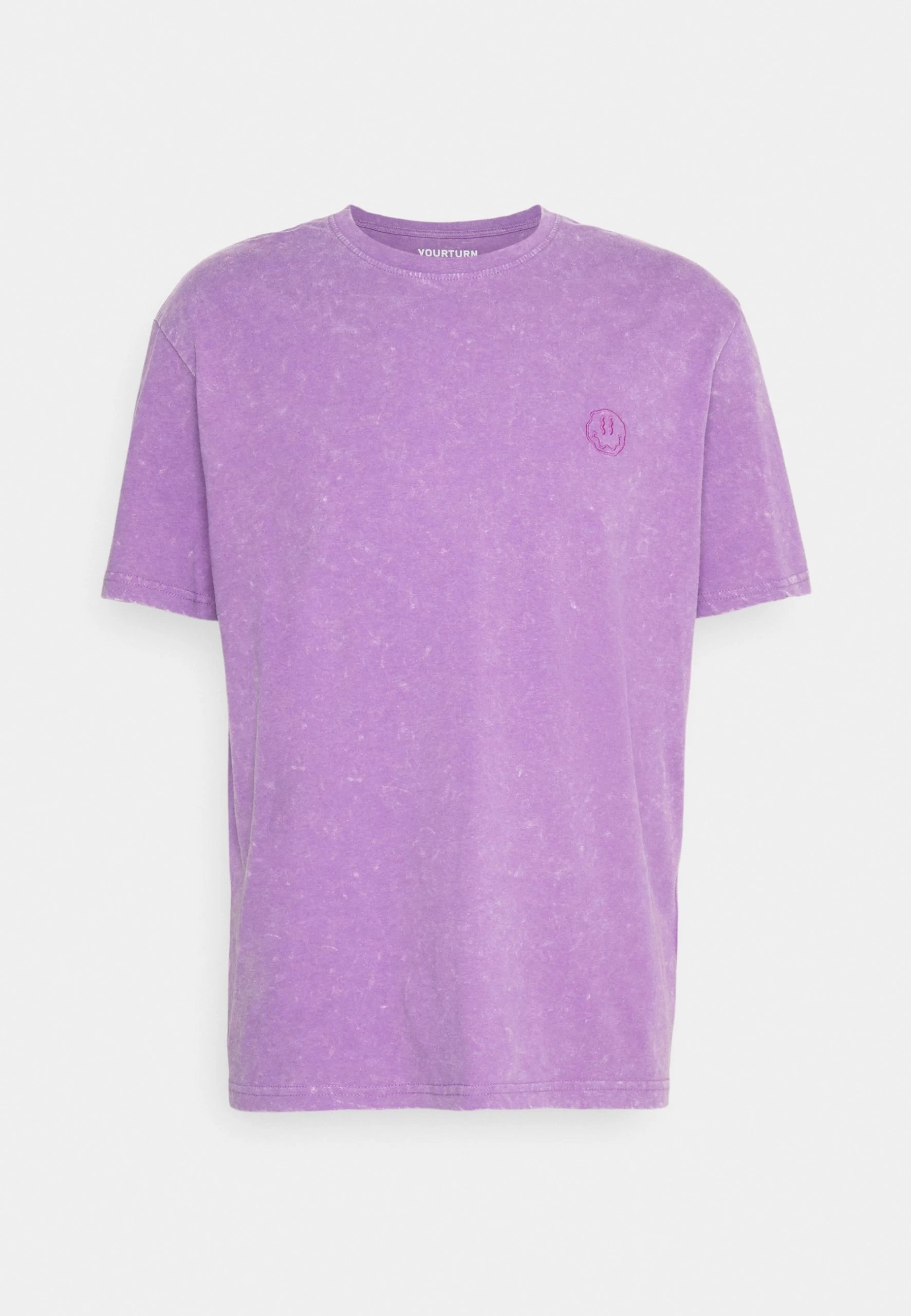 YOURTURN Yt-0722-1002Smiley Wash Tee / 404 - Purple - T-Shirt Basique - 404 - Purple 5 YOURTURN Yt-0722-1002Smiley Wash Tee / 404 - Purple - T-Shirt Basique - 404 - Purple – Image 5