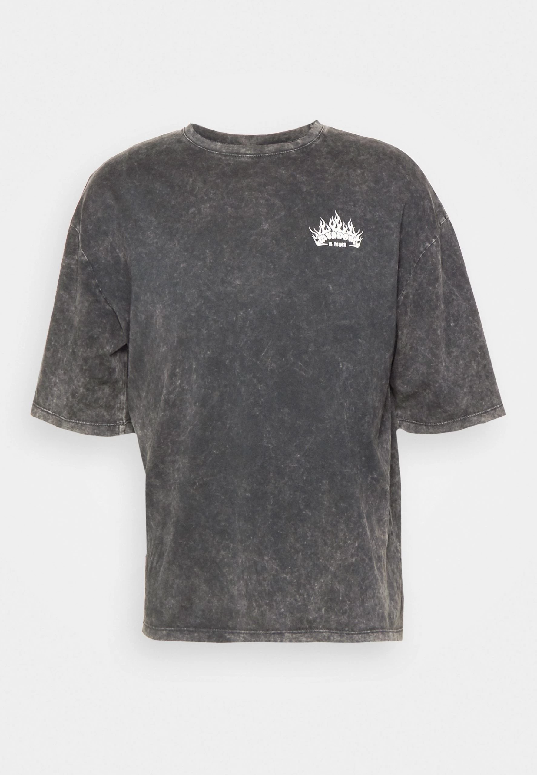 YOURTURN Skull Graphic Tee Unisex - T-Shirt Imprimé - Mottled Black 5 YOURTURN Skull Graphic Tee Unisex - T-Shirt Imprimé - Mottled Black – Image 5