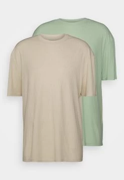 YOURTURN Unisex 2 Pack - T-Shirt Basique - Offwhite/Light Green -Mode-YOURTURN 385da18b020f4ae48131c78f1c3ddf07