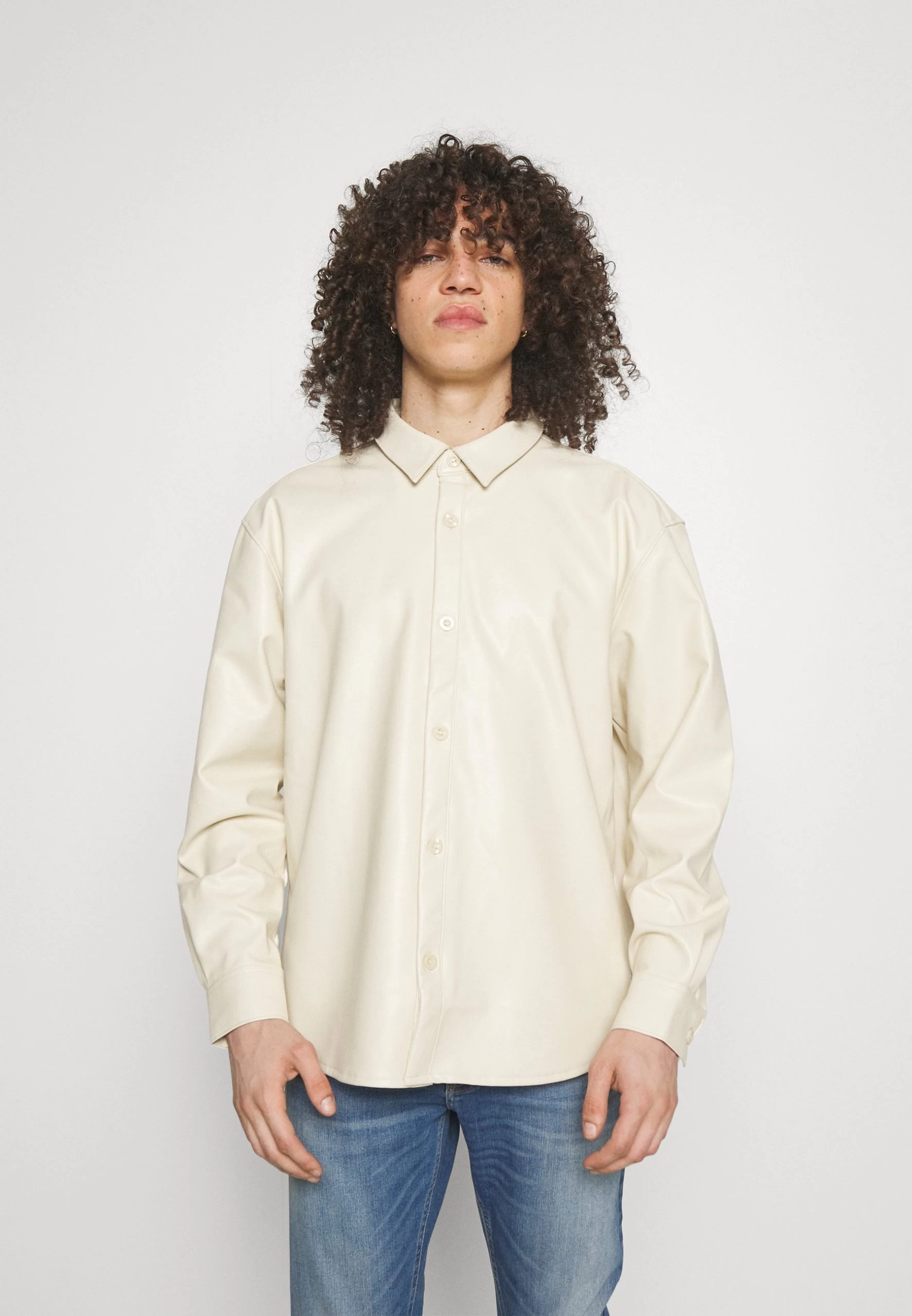 YOURTURN Unisex - Veste En Similicuir - Beige 1 YOURTURN Unisex - Veste En Similicuir - Beige