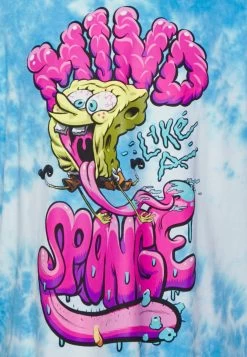 YOURTURN Spongebob Tie Dye Graphic Tee - T-Shirt Imprimé - Blue -Mode-YOURTURN 40875b87dec64753aa40d175f8bdc22e