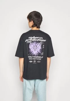 YOURTURN Unisex - T-Shirt Imprimé - Black