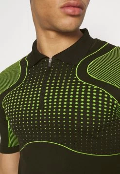 YOURTURN Unisex - Polo - Black/Green -Mode-YOURTURN 55d461bd263e4076ade0a1ccce803e32