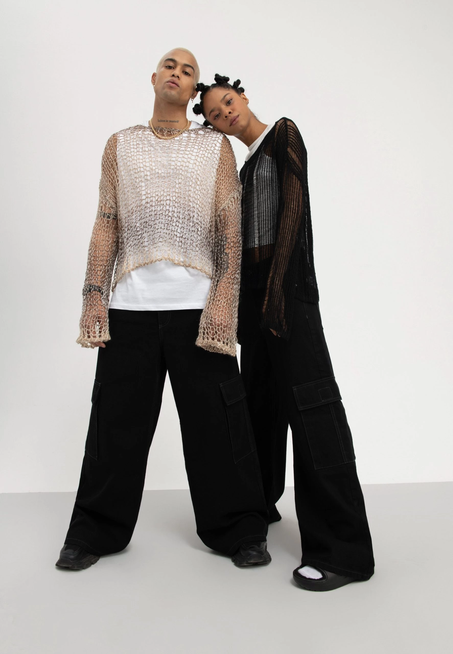 YOURTURN Unisex - Jean Boyfriend - Black Denim 2 YOURTURN Unisex - Jean Boyfriend - Black Denim – Image 2