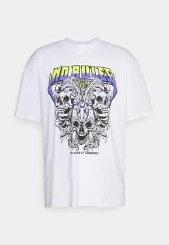 YOURTURN Rule Skull Graphic Tee Unisex - T-Shirt Imprimé - White -Mode-YOURTURN 68ce6e2ef5464ff5af39c9b482f98a1a