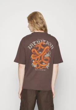 YOURTURN Unisex - T-Shirt Imprimé - Brown