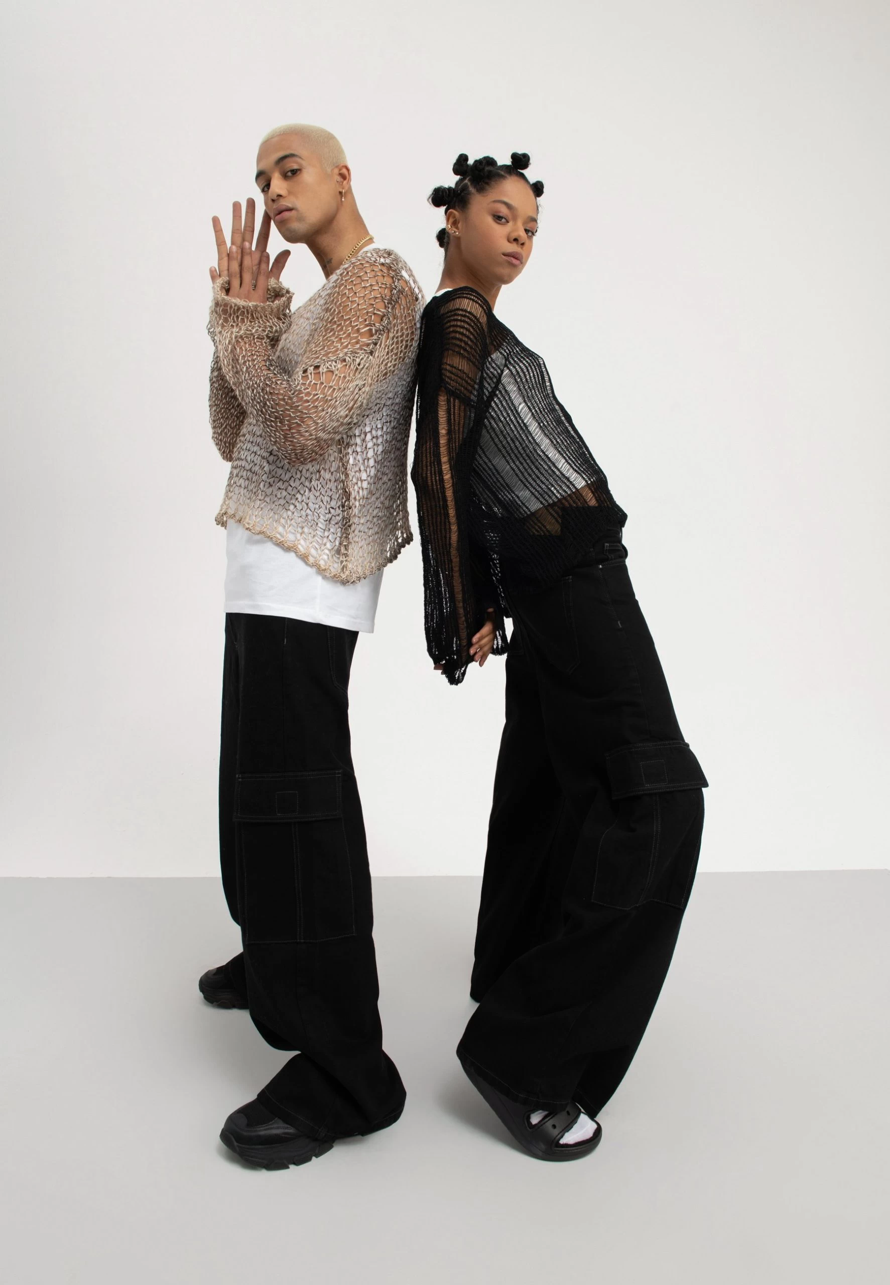 YOURTURN Unisex - Jean Boyfriend - Black Denim 4 YOURTURN Unisex - Jean Boyfriend - Black Denim – Image 4