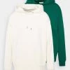 YOURTURN 2 Pack Unisex - Sweat À Capuche - Off-White/Green