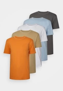YOURTURN Unisex 5 Pack - T-Shirt Basique - White/Apricot/Light Blue -Mode-YOURTURN ac01883394f243b19aa4c83fb52974fc