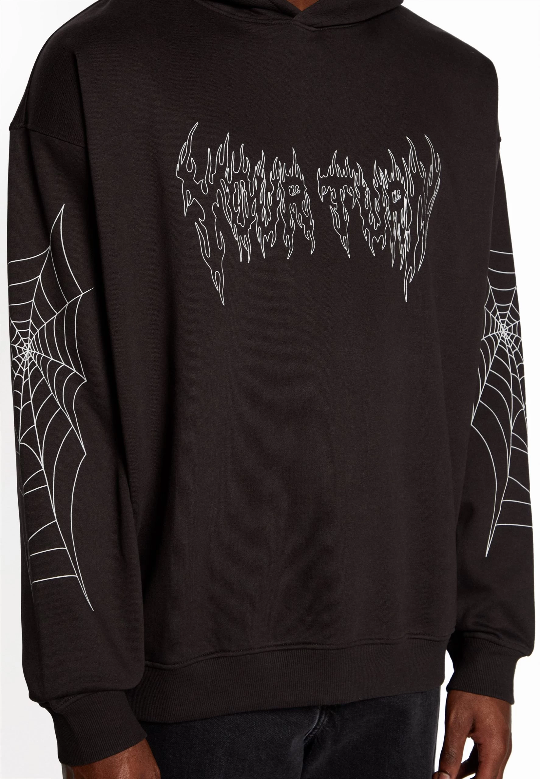 YOURTURN Spiderweb Unisex - Sweat À Capuche - Black 6 YOURTURN Spiderweb Unisex - Sweat À Capuche - Black – Image 6