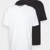 YOURTURN 2 Pack Unisex - T-Shirt Basique - Black/White
