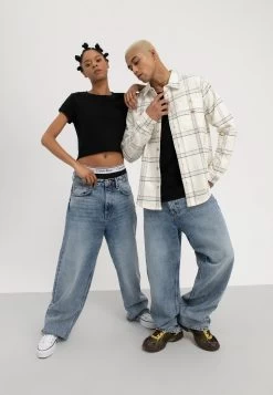 YOURTURN Baggy Jeans Unisex - Jean Boyfriend - Dark Blue Denim -Mode-YOURTURN b84f61fa9ad14cbdabe904cec70f0a93