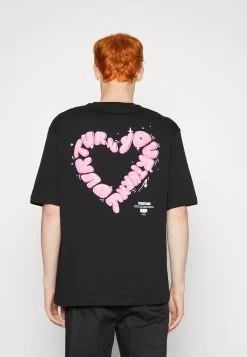 YOURTURN Unisex - T-Shirt Imprimé - Black