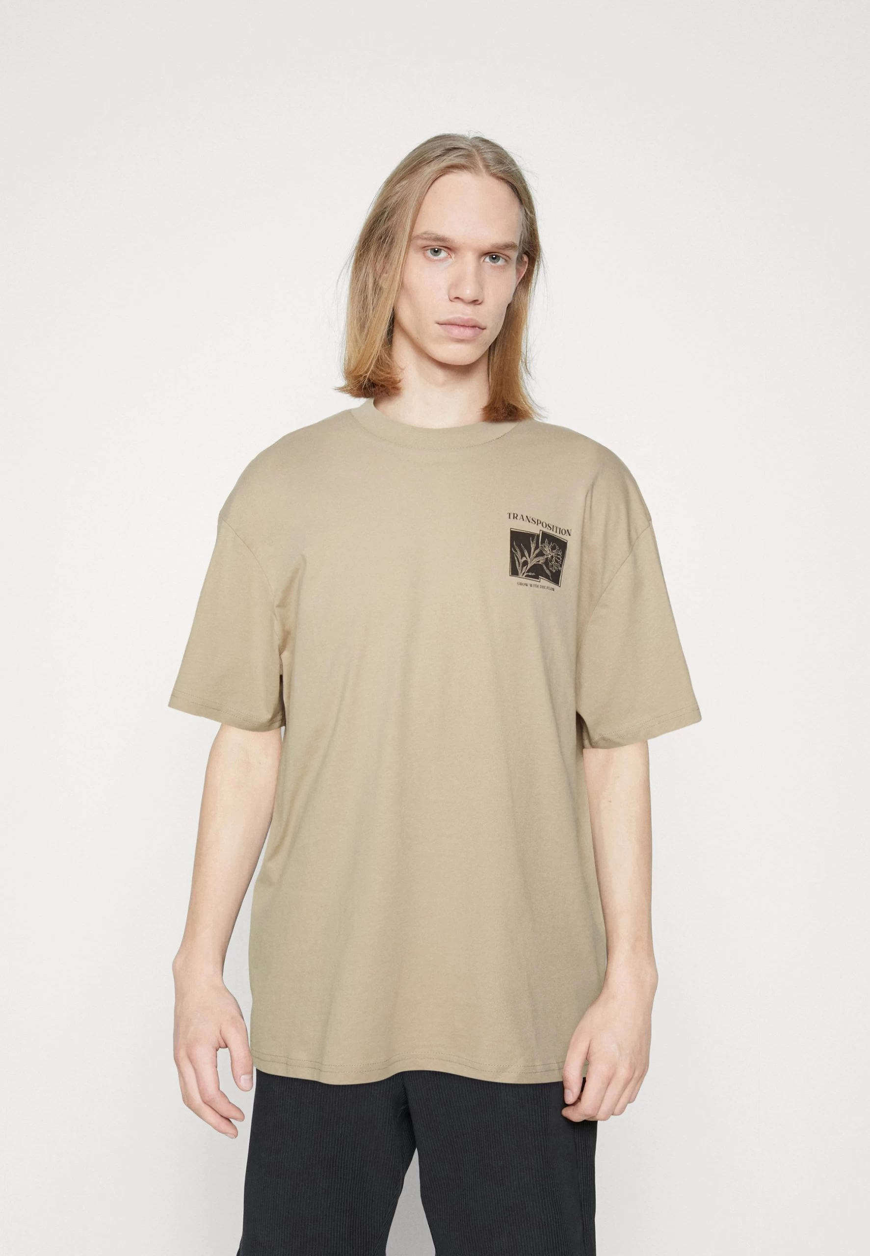 YOURTURN Unisex - T-Shirt Imprimé - Beige 1 YOURTURN Unisex - T-Shirt Imprimé - Beige