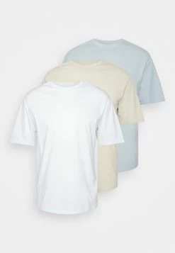 YOURTURN 3Pack Unisex - T-Shirt Basique - White/Off-White/Light Blue