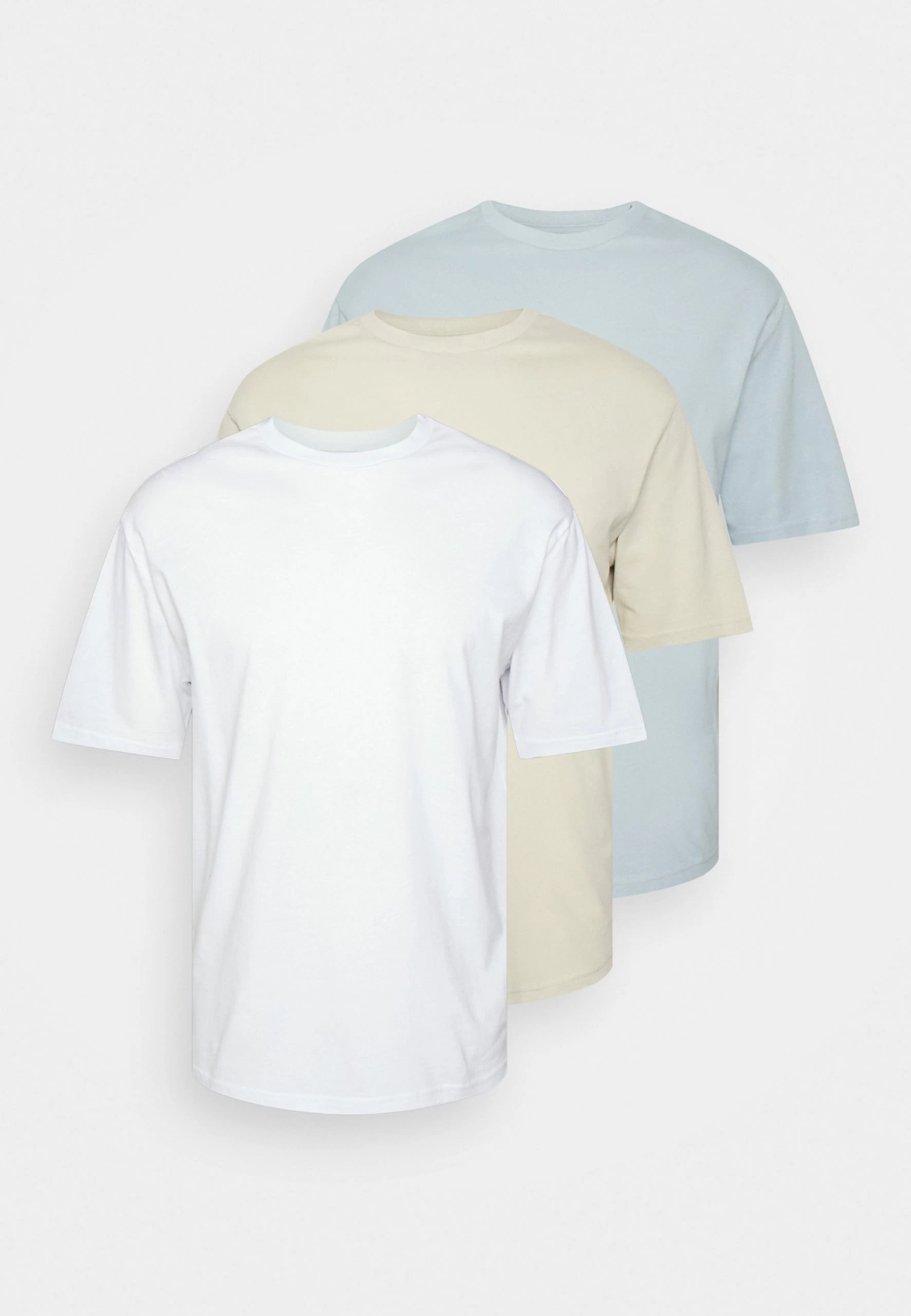 YOURTURN 3Pack Unisex - T-Shirt Basique - White/Off-White/Light Blue 1 YOURTURN 3Pack Unisex - T-Shirt Basique - White/Off-White/Light Blue