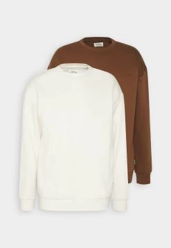 YOURTURN Unisex 2 Pack - Sweatshirt - Dark Brown/Off-White -Mode-YOURTURN db8e5dd458f4415695ecd8f474fd5ba3