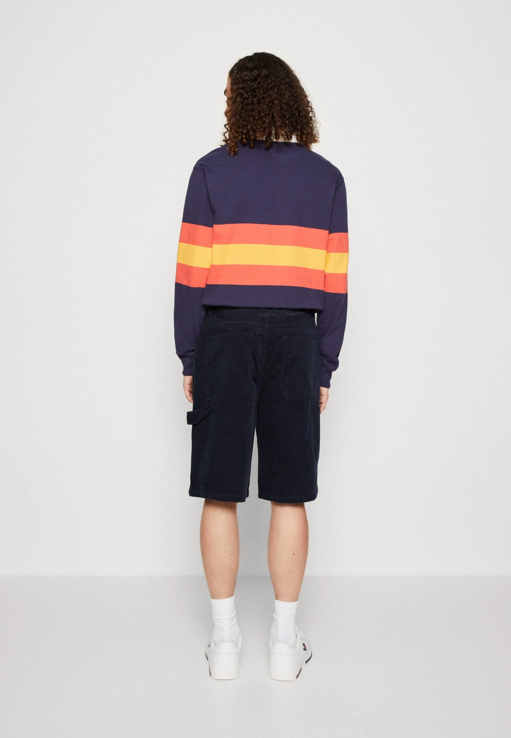 YOURTURN Wide Fit Carpenter Corduroy Unisex - Short - Dark Blue 3 YOURTURN Wide Fit Carpenter Corduroy Unisex - Short - Dark Blue – Image 3