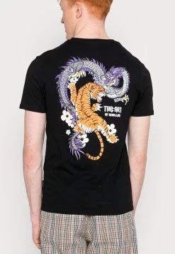 YOURTURN Dragon Tiger Tee - T-Shirt Imprimé - Black