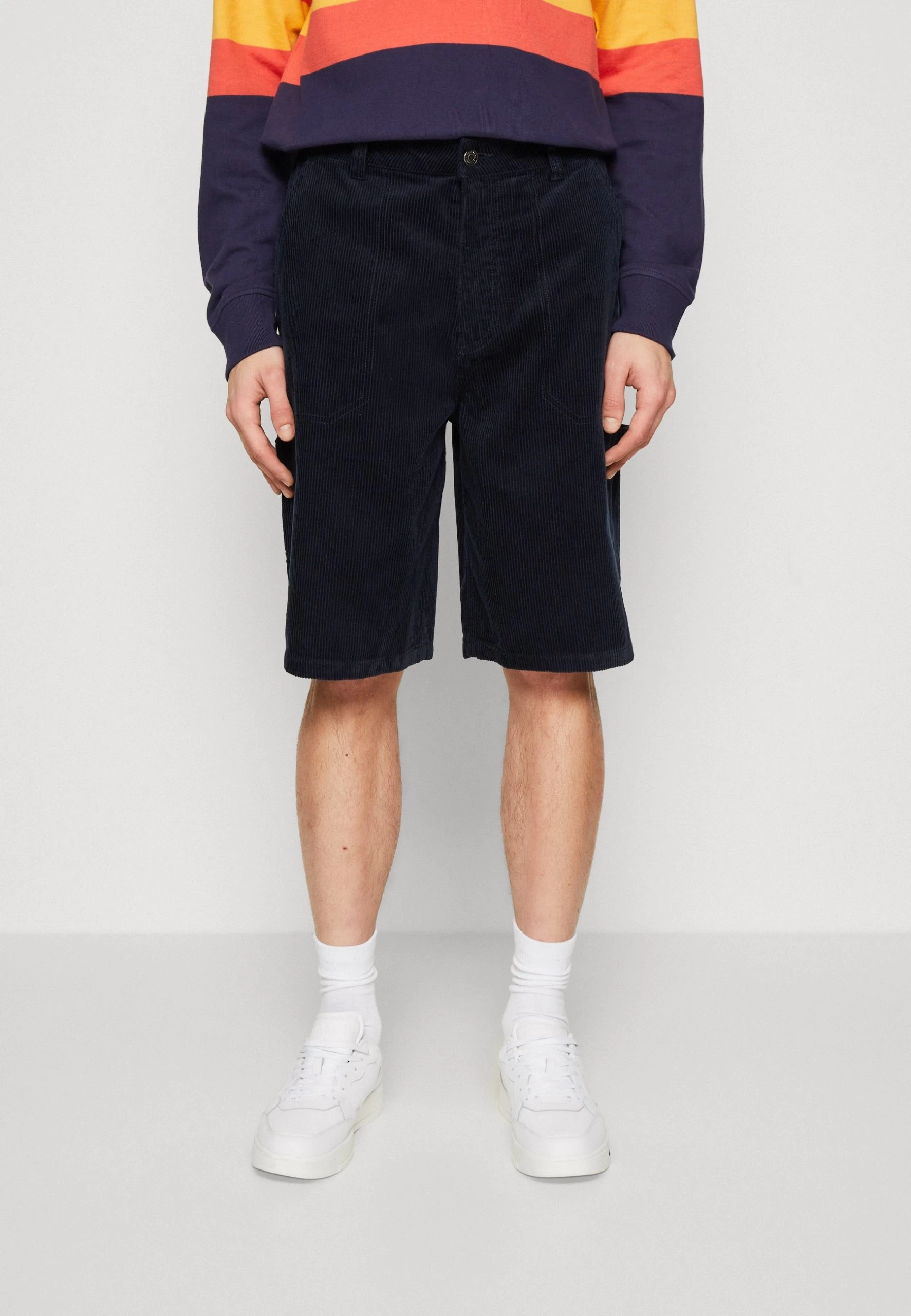 YOURTURN Wide Fit Carpenter Corduroy Unisex - Short - Dark Blue 1 YOURTURN Wide Fit Carpenter Corduroy Unisex - Short - Dark Blue
