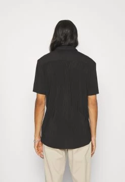 YOURTURN Plisse Shirt Unisex - Chemise - Black -Mode-YOURTURN f669a991e42c4ea187536b79575d26d9