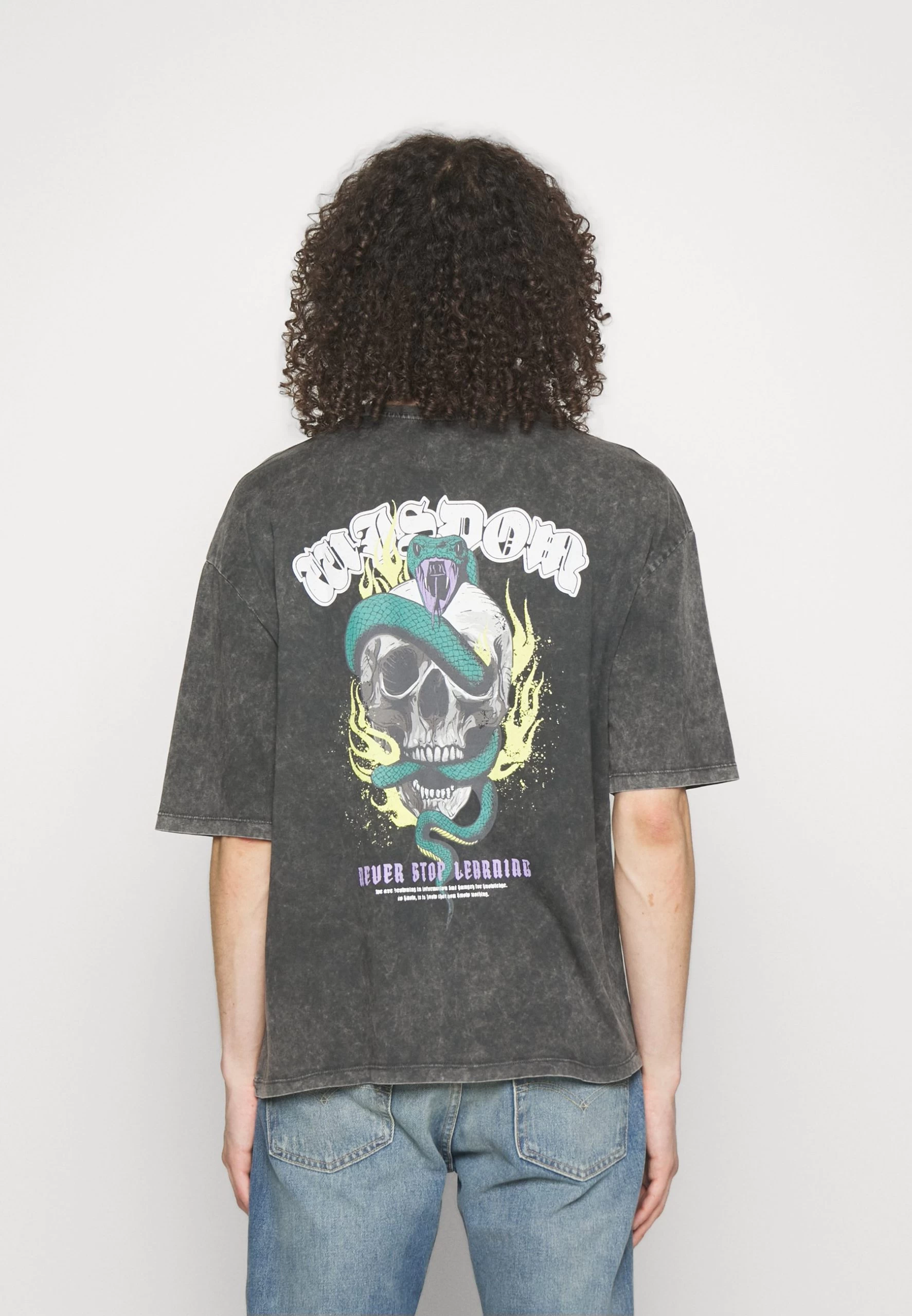 YOURTURN Skull Graphic Tee Unisex - T-Shirt Imprimé - Mottled Black 1 YOURTURN Skull Graphic Tee Unisex - T-Shirt Imprimé - Mottled Black