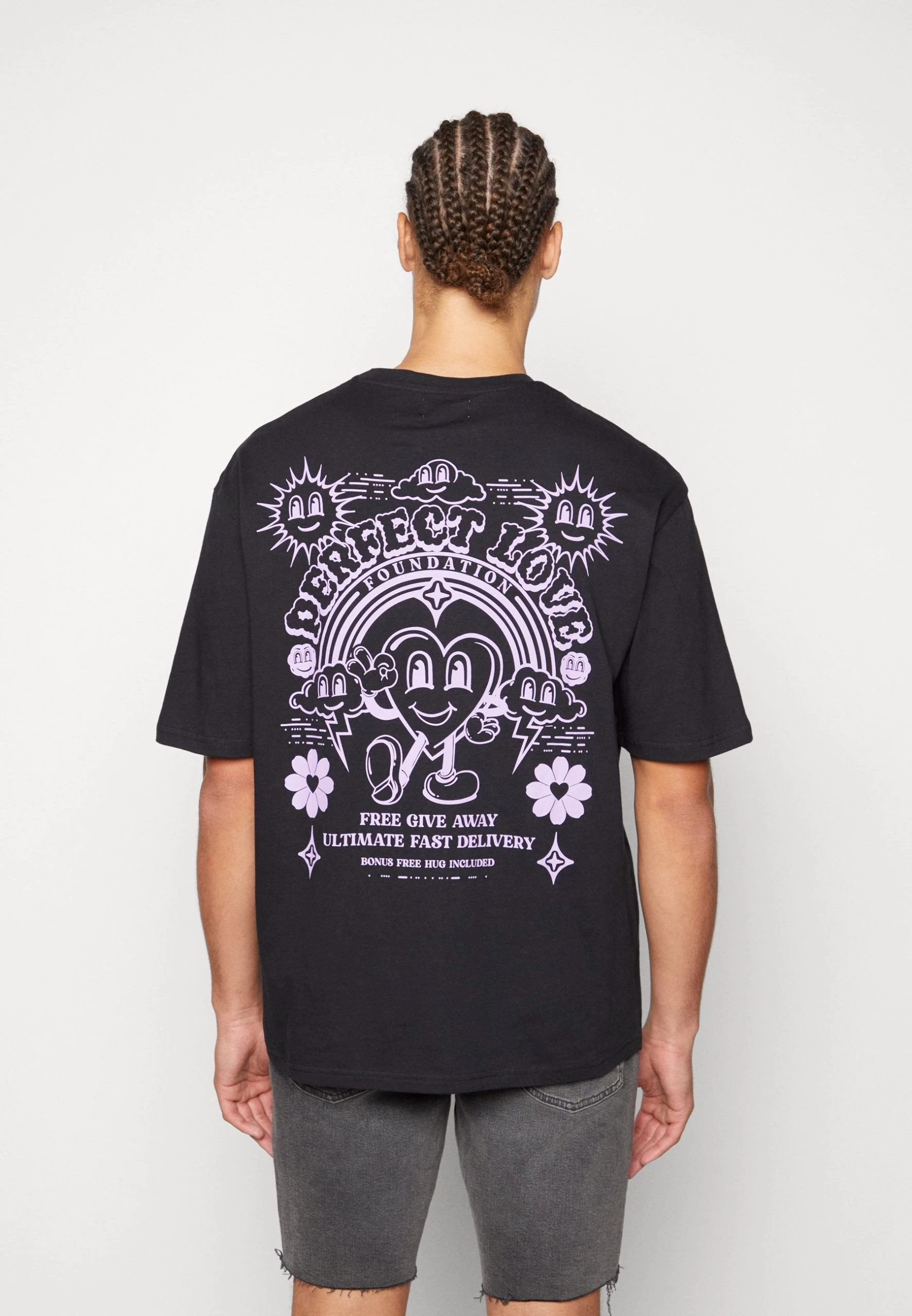 YOURTURN Heart Graphic Backprint Tee Unisex - T-Shirt Imprimé - Black 1 YOURTURN Heart Graphic Backprint Tee Unisex - T-Shirt Imprimé - Black